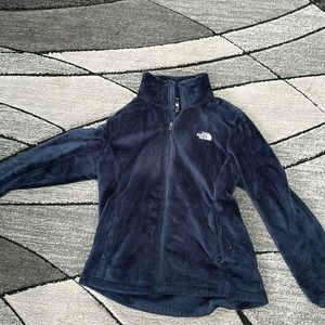 North Face Navy Blue fuzzy jacket